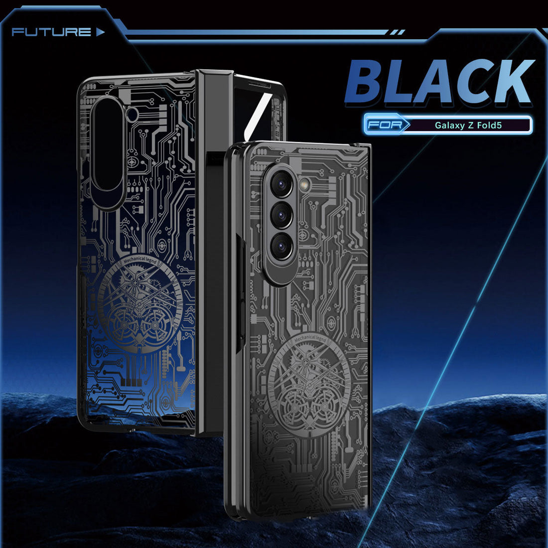 Electroplated Transparent Shockproof Cover For Samsung Galaxy Z Fold